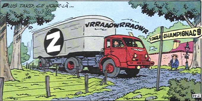 Le camion Z  ©Dupuis Franquin  - Z comme Zorglub